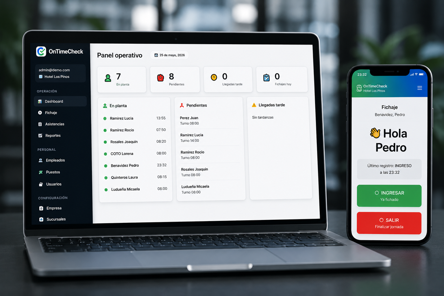 OnTimeCheck Dashboard